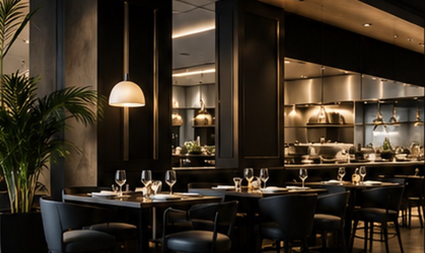Clean restaurant dining room