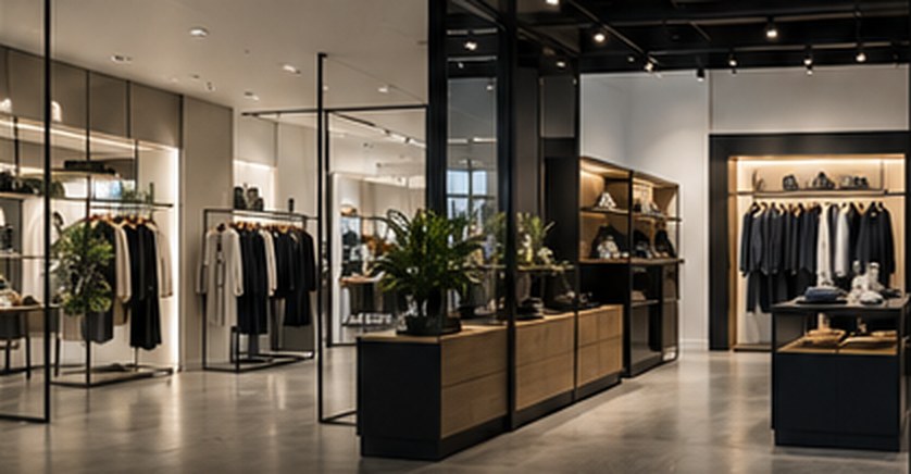Clean retail store floor